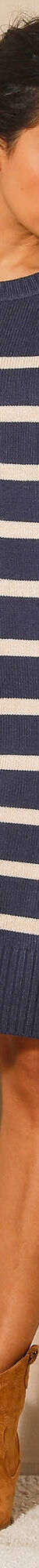 Robe pull marinière rayée (marine / doré) Robe pull marinière rayée (marine / doré)
